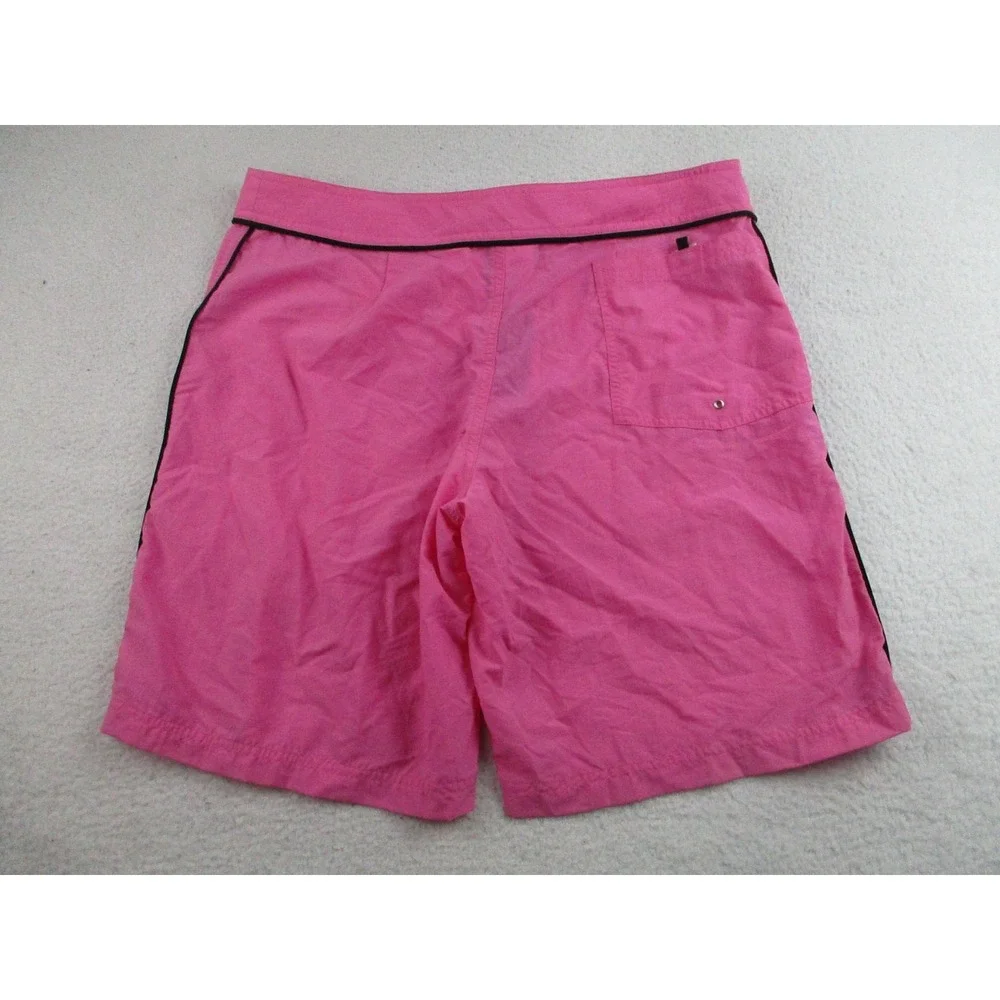 NWT Ralph Lauren Shorts Mens Large‎ Pink Black Swim Trunks Board Nylon New Beach